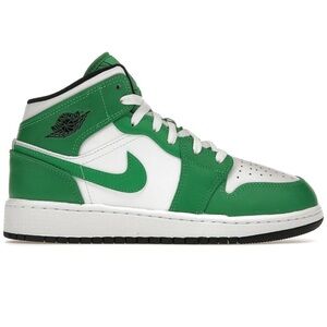 Nike Air Jordan green and wbite sneakers